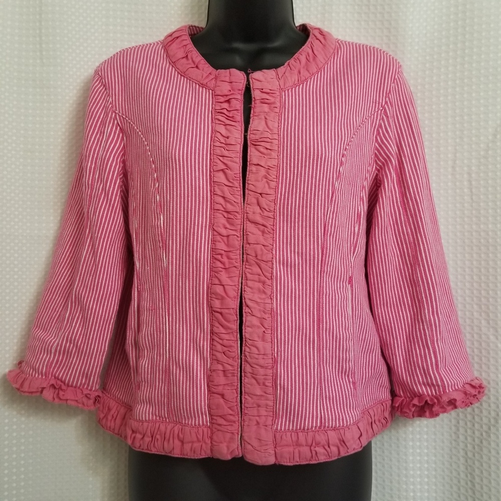 A.M.I Hot Pink Pinstripe Jacket